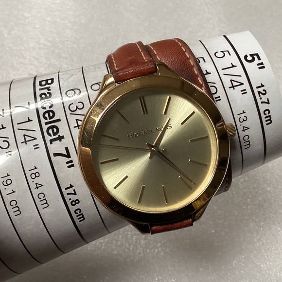 Michael Kors Slim Runway Double Wrap Brown Leather Band Women’s Watch MK-2256 - Picture 10 of 16